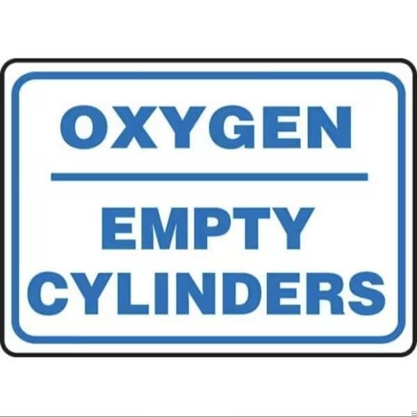 Accuform SAFETY SIGN OXYGEN EMPTY CYLINDERS MCPG572XT MCPG572XT - main